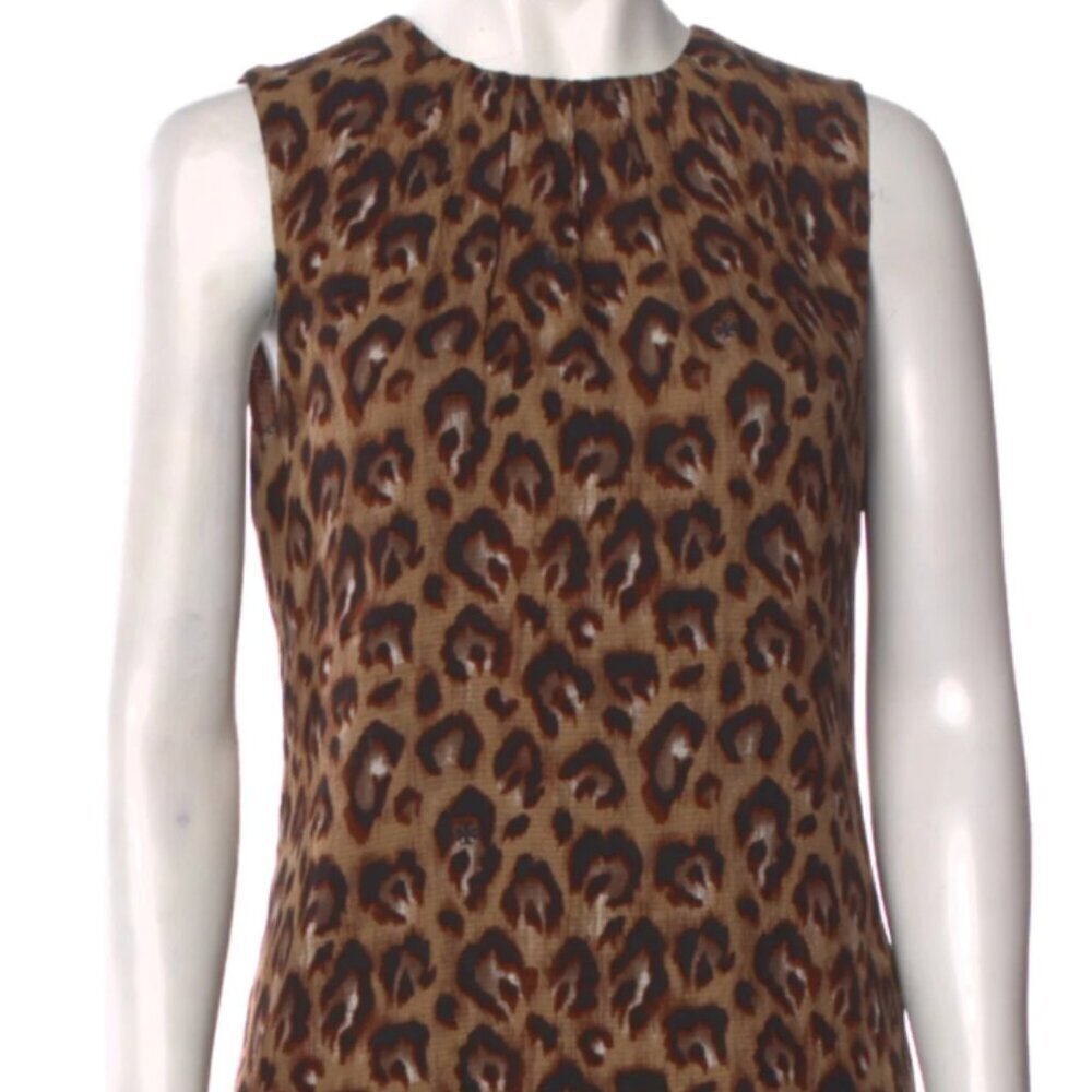 Tory Burch Zorra Chic Leopard Silk Tank Top